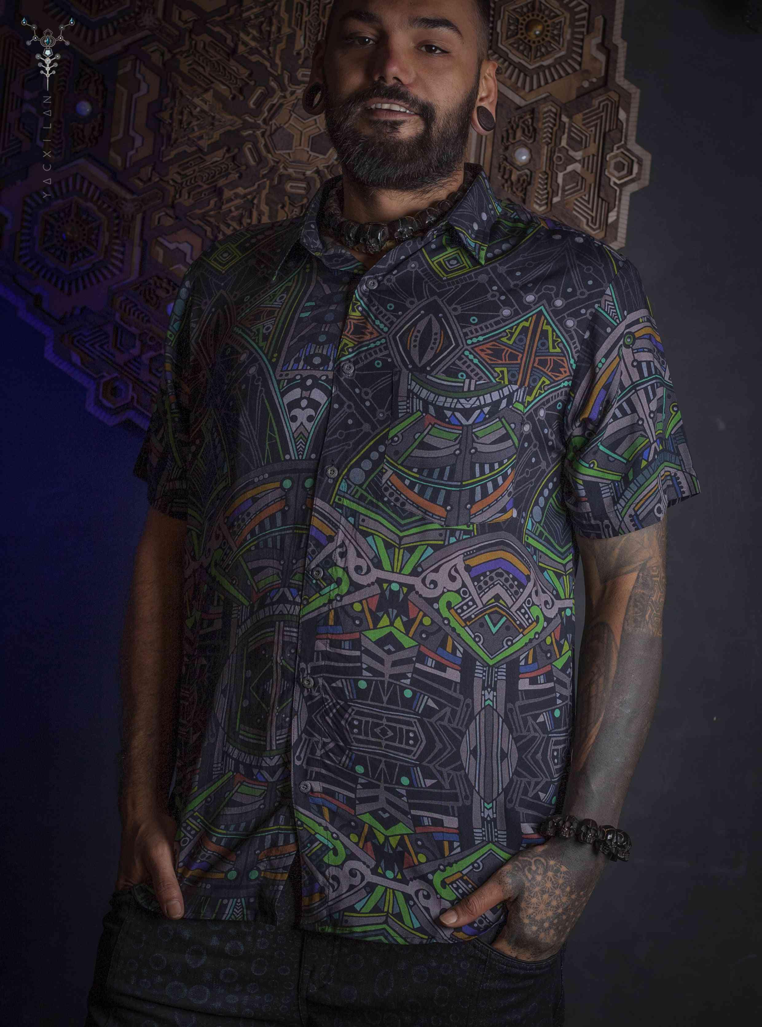 Shirt Men Half Sleeves / Bamboo - POPPYFIELDS - Yacxilan Artwear