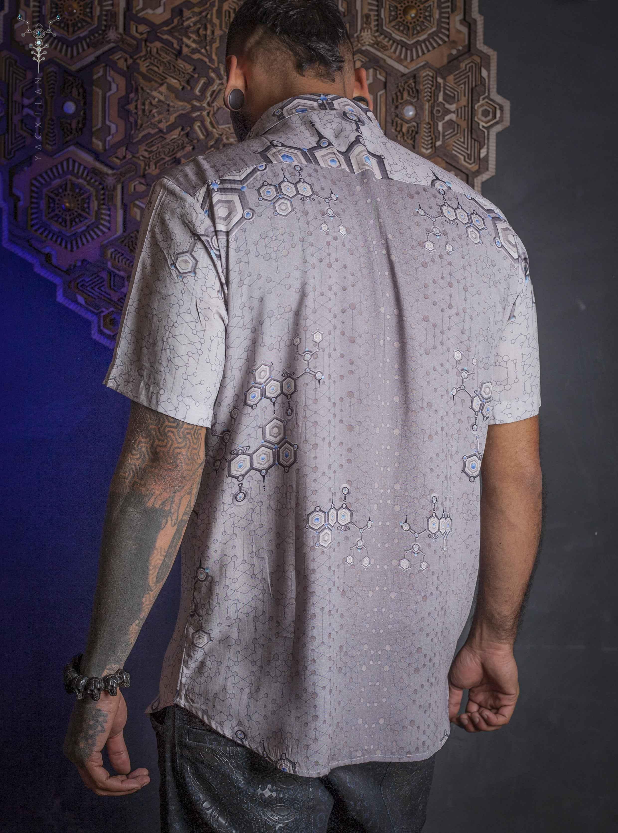 Shirt Men Half Sleeves / Bamboo - LSDNA - Yacxilan Artwear