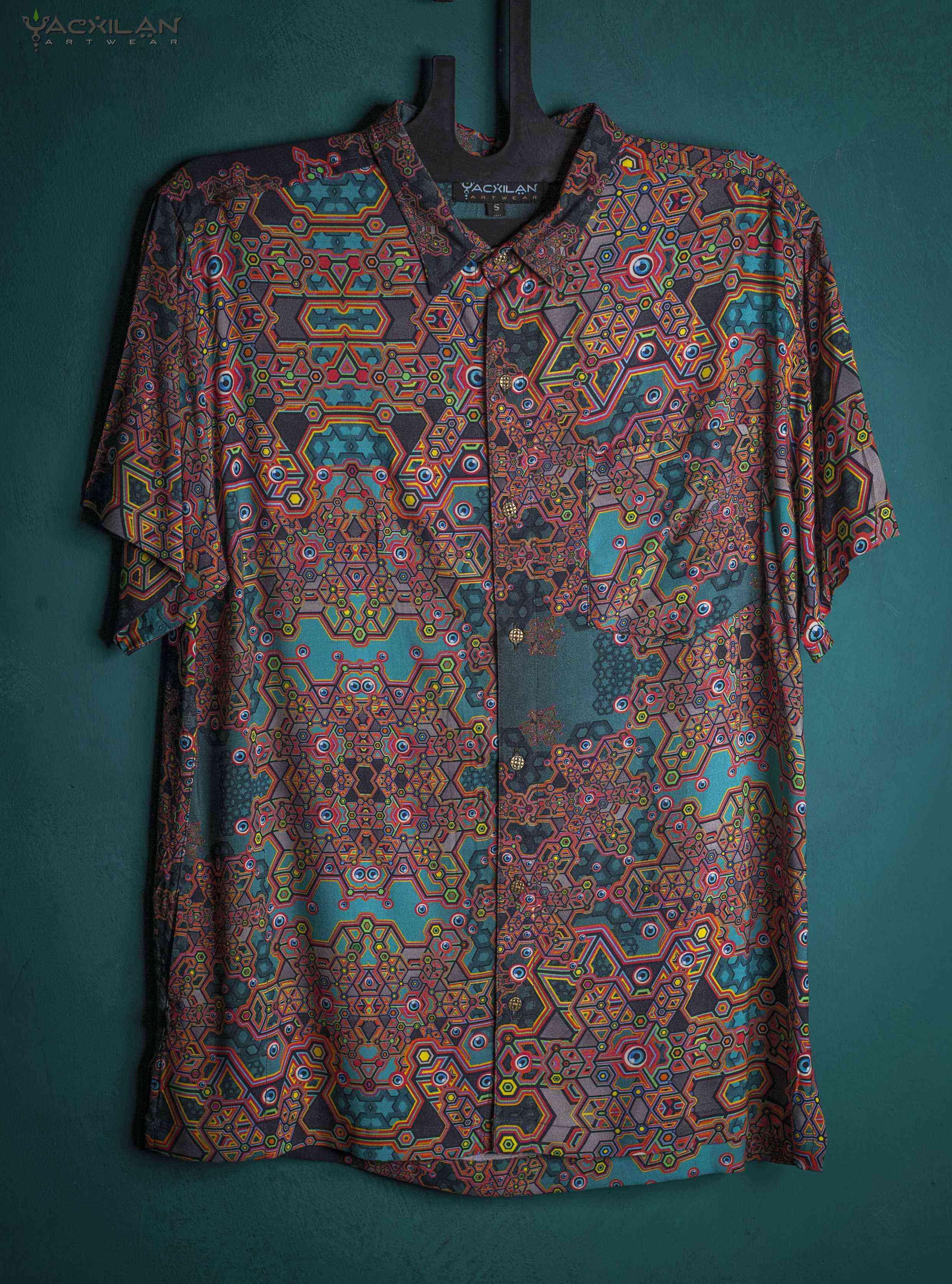 Shirt Men Half Sleeves / Viscose - ATLANTHEON - Yacxilan Artwear