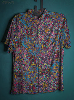 Shirt Men Half Sleeves / Viscose - SOL HUIRRAZ - Yacxilan Artwear