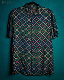 Shirt Men Half Sleeves / Viscose - GURUCCI - Yacxilan Artwear