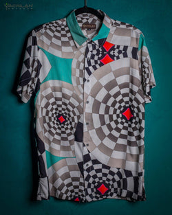 Shirt Men Half Sleeves / Viscose - MATZOKIOW - Yacxilan Artwear