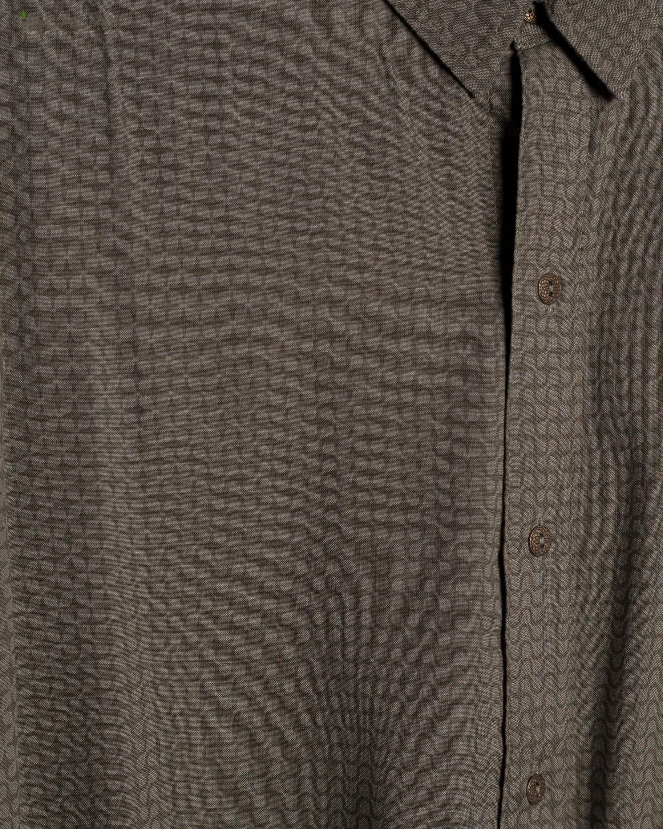 Shirt Men Half Sleeves / Viscose - Screenprint - Sand DROOL - Yacxilan Artwear