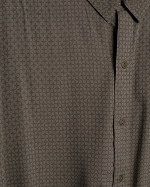 Shirt Men Half Sleeves / Viscose - Screenprint - Sand DROOL