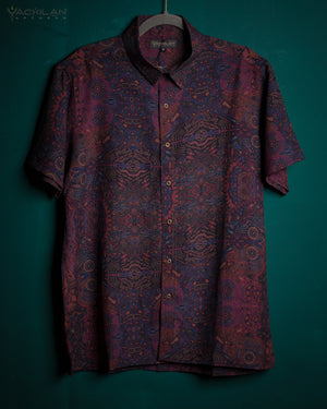 Shirt Men Half Sleeves / Silk Unique Piece - Jaqard Dots NEIRIKA
