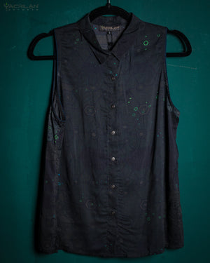 Shirt Woman Sleeveless Buttons / Bamboo Fibers - DARK CHAMPAGNE
