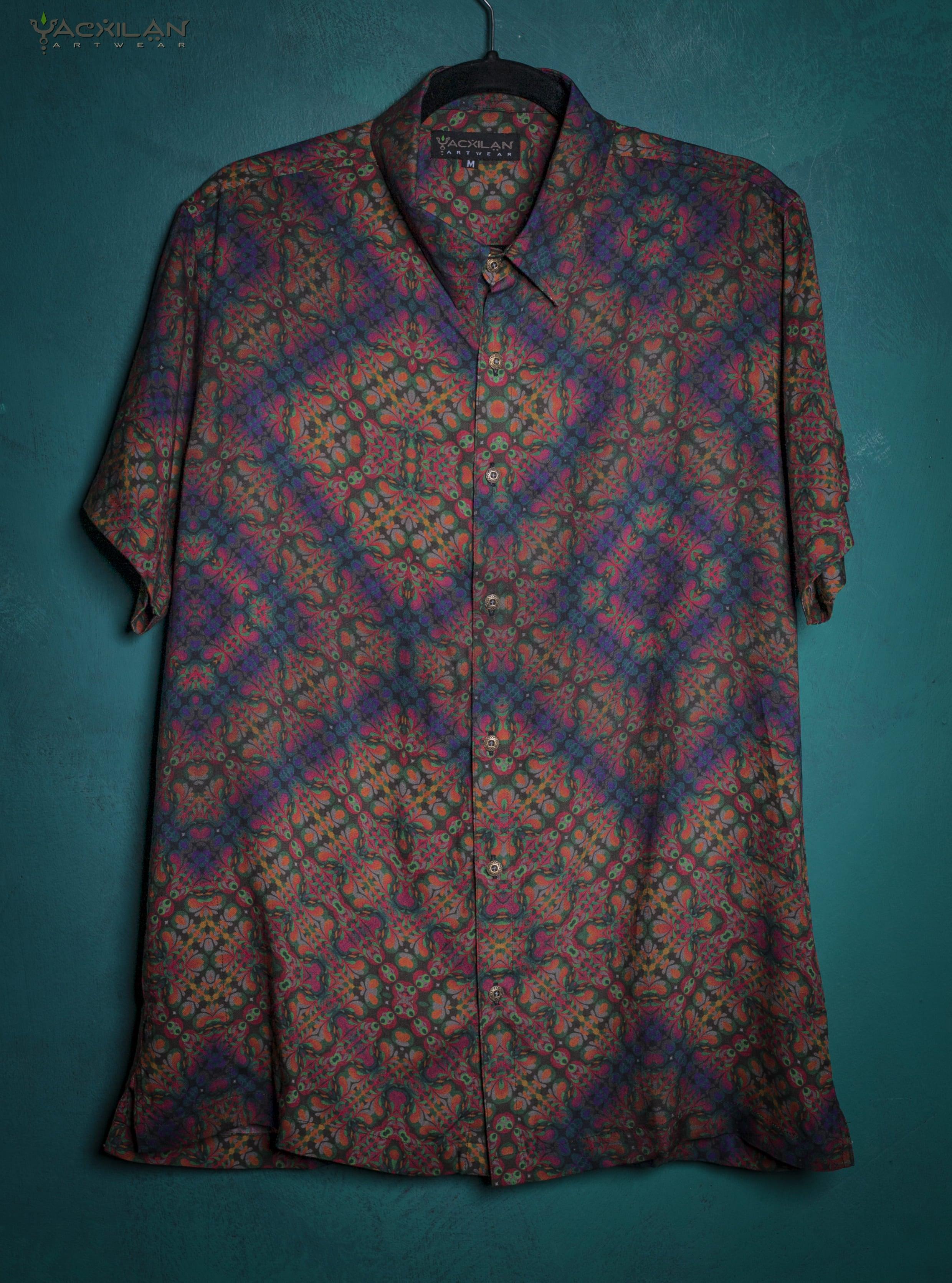 Shirt Men Half Sleeves / Viscose - DELIKSATEZEN - Yacxilan Artwear