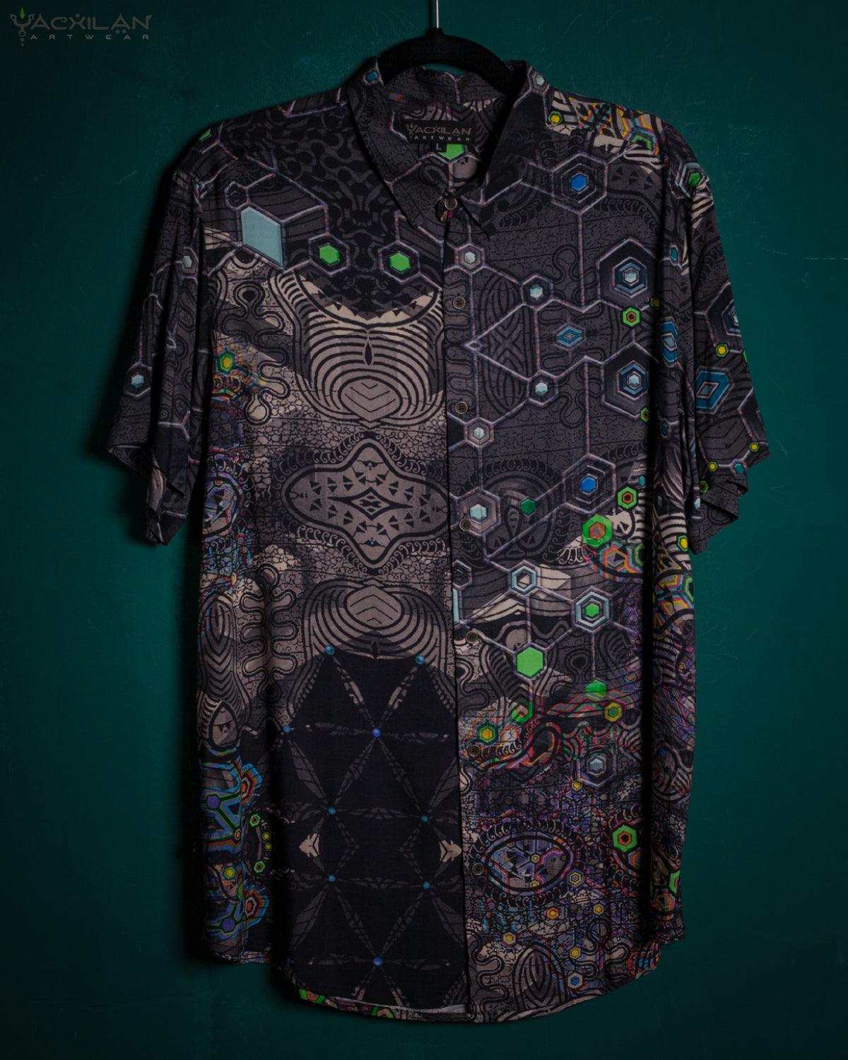 Shirt Men Half Sleeves / Viscose - PSYGALAK - Yacxilan Artwear