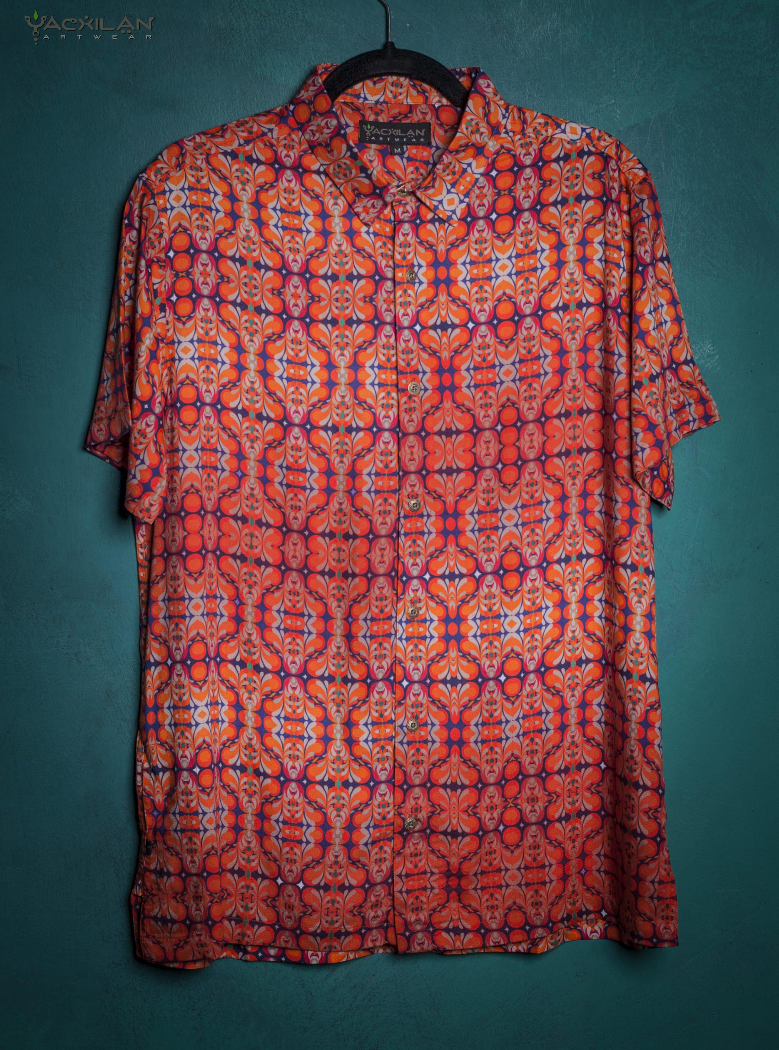 Shirt Men Half Sleeves / Viscose - REDER - Yacxilan Artwear