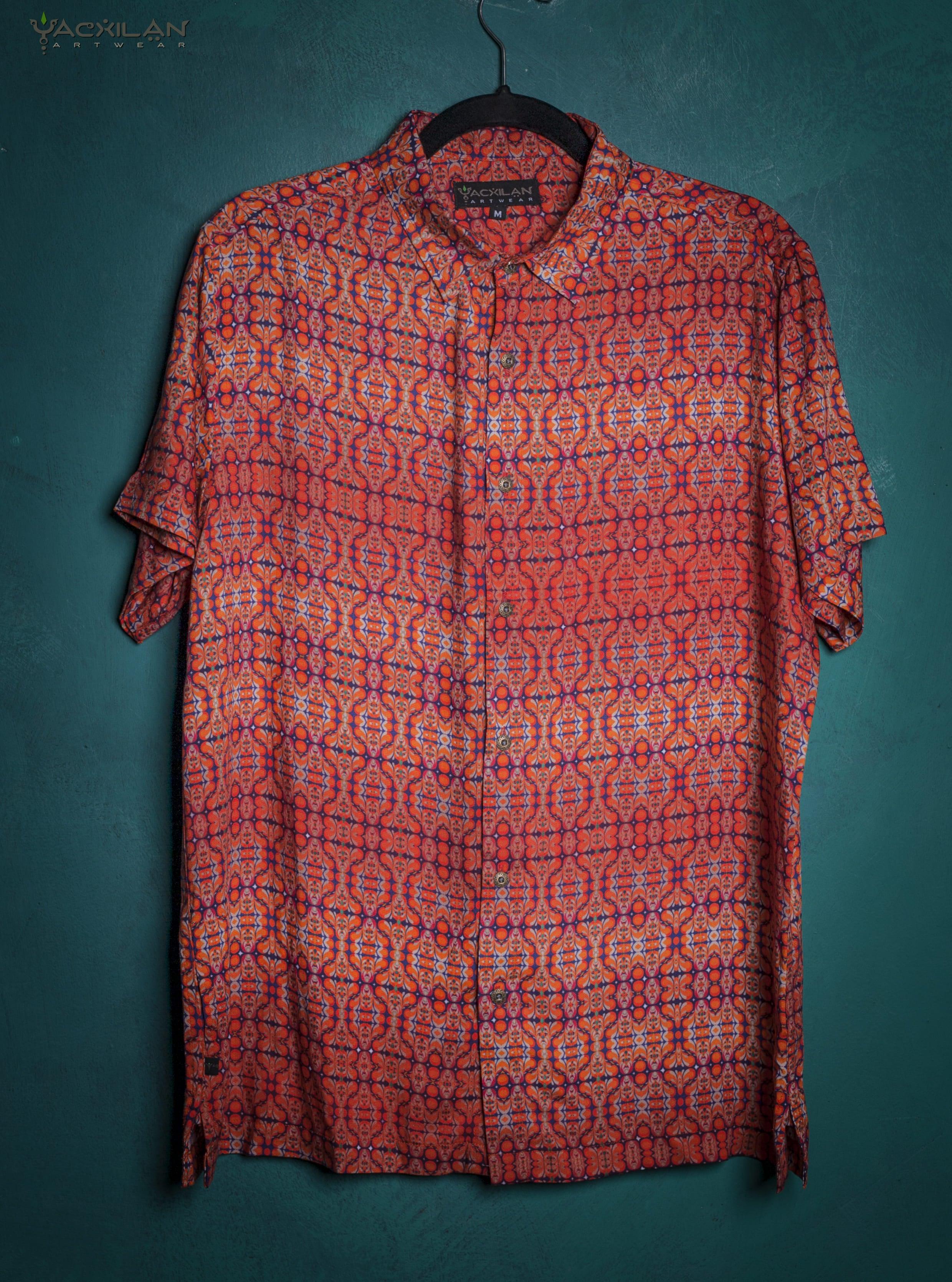 Shirt Men Half Sleeves / Viscose - REDER Small - Yacxilan Artwear