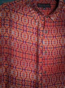 Shirt Men Half Sleeves / Viscose - REDER Small - Yacxilan Artwear