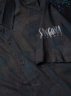 Shirt Men Half Sleeves / Viscose - SANGOMA DRAGONS - Yacxilan Artwear