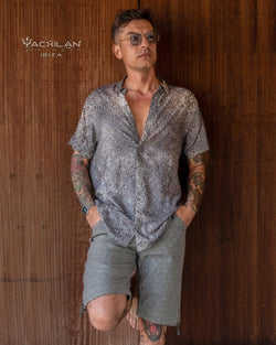 Shirt Men Half Sleeves / Bamboo - SAMARA - Yacxilan Artwear