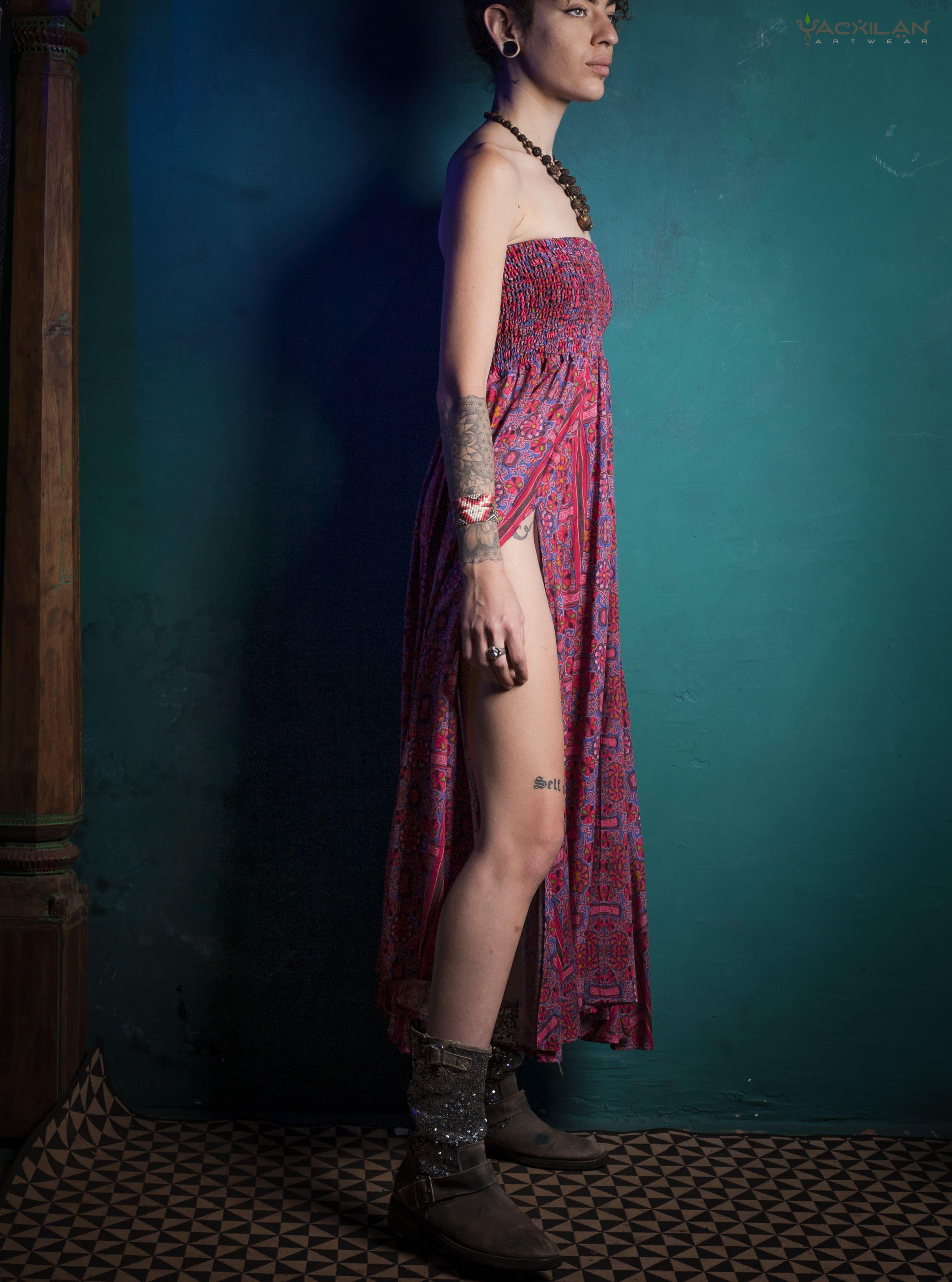 Gipsy Long Skirt / Bamboo - PANAMA CANAL - Yacxilan Artwear