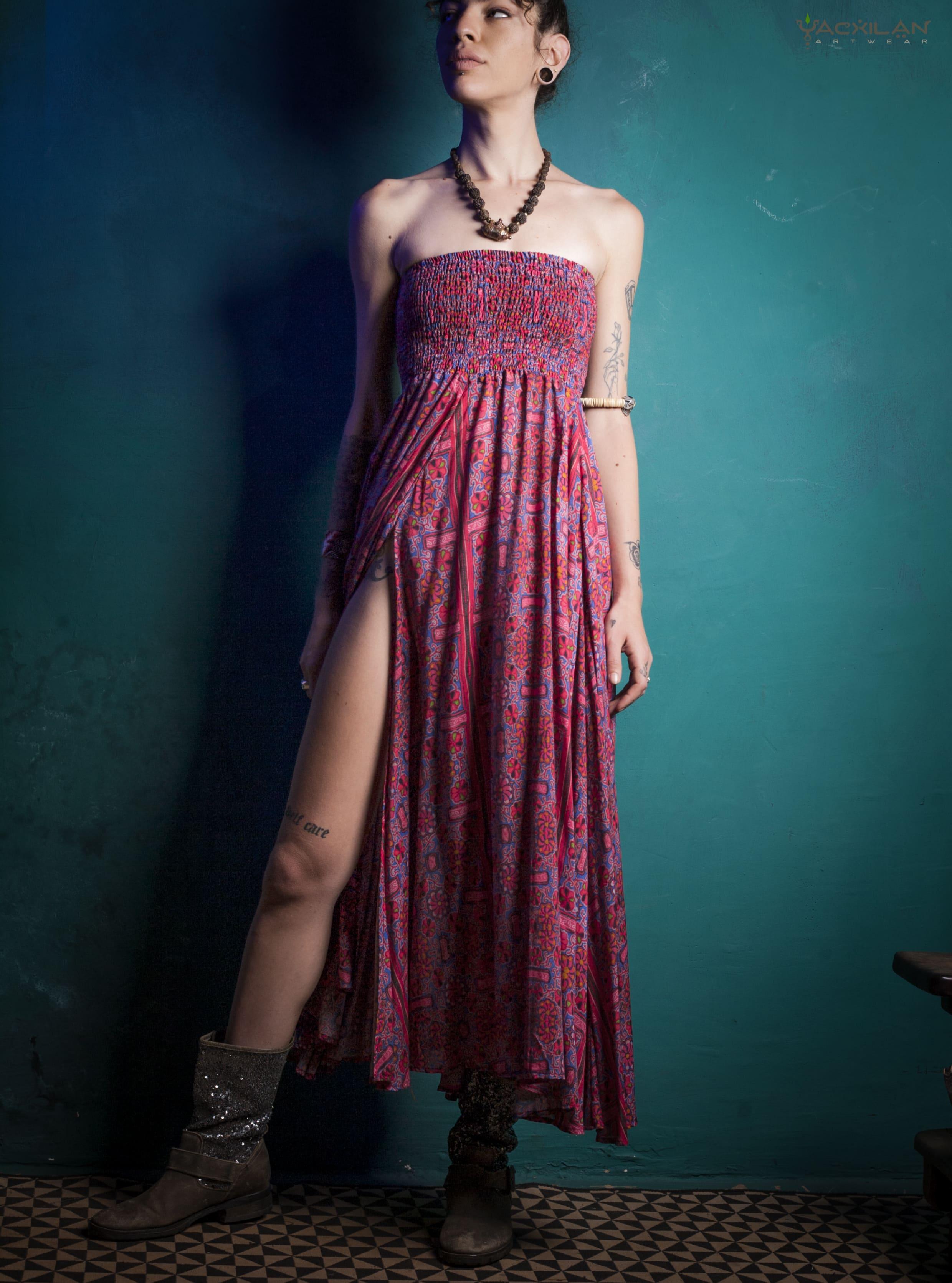 Gipsy Long Skirt / Bamboo - PANAMA CANAL - Yacxilan Artwear