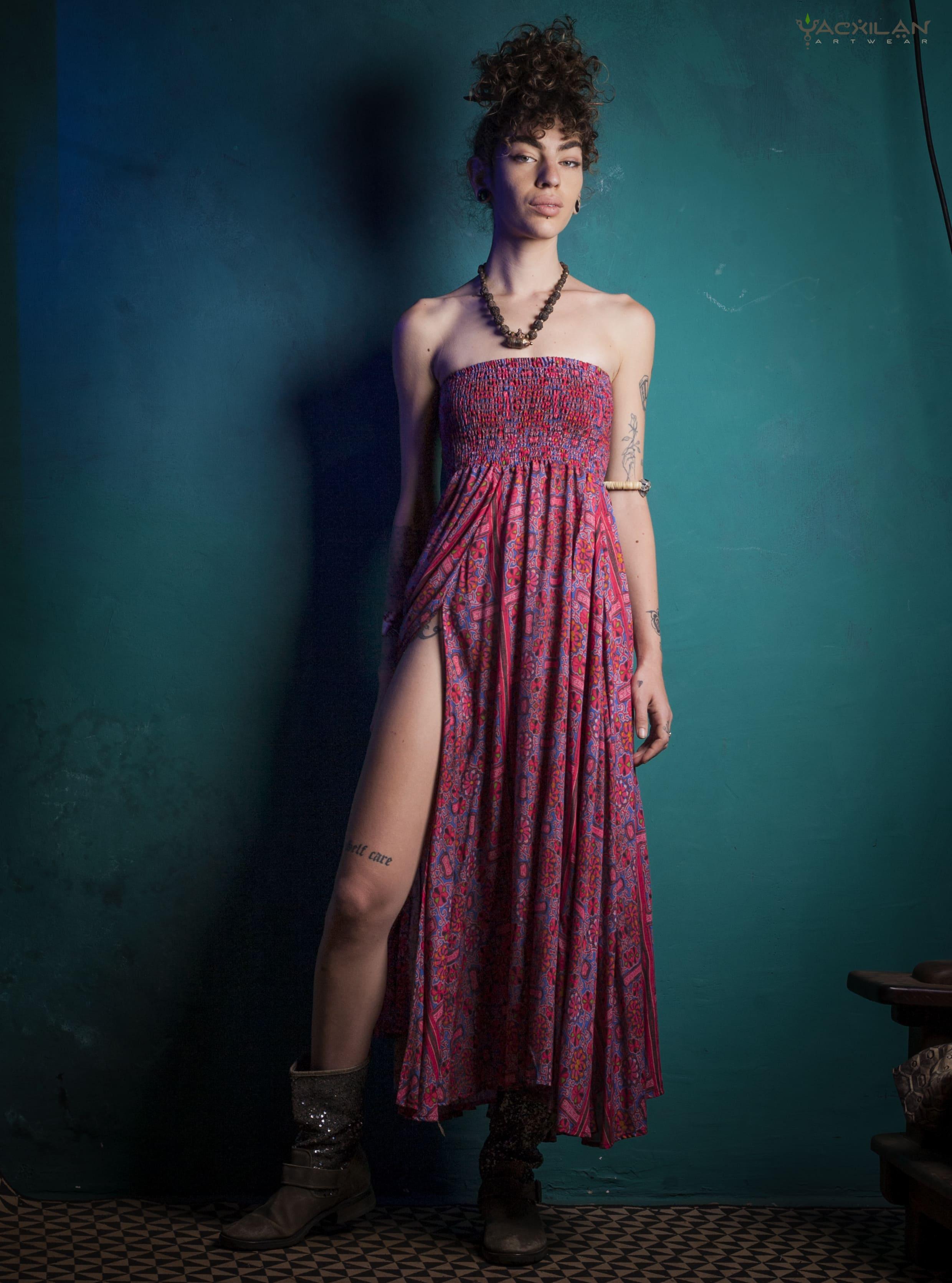 Gipsy Long Skirt / Bamboo - PANAMA CANAL - Yacxilan Artwear