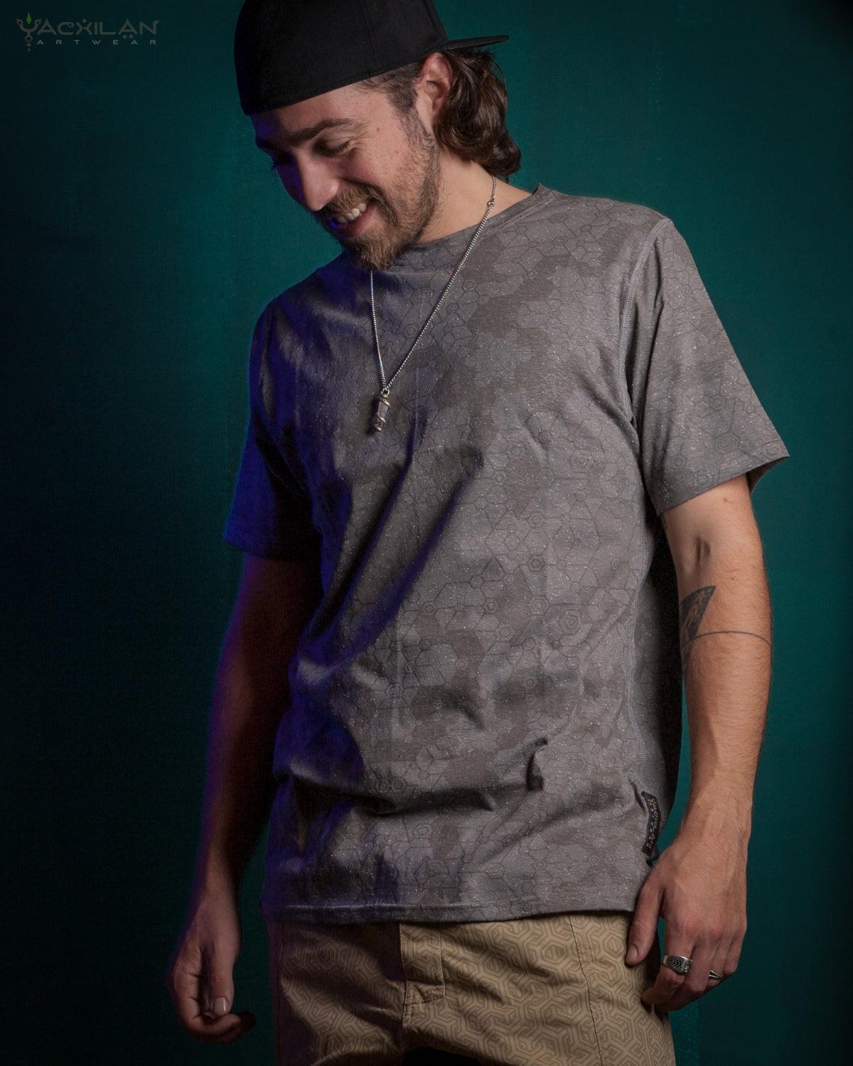 T-Shirt Men / Cotton Slub- Grey SHAMANKA - Yacxilan Artwear