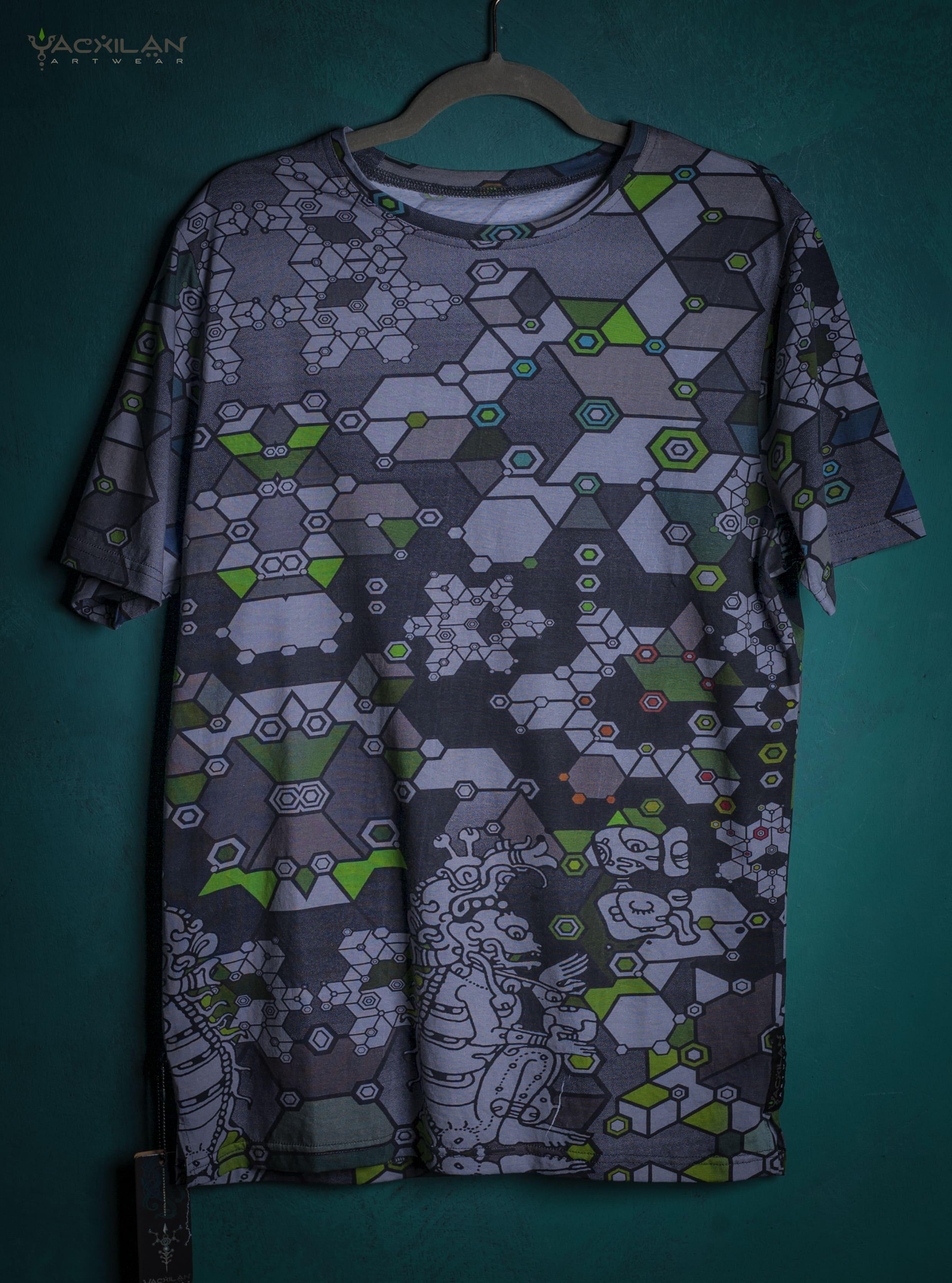 T-Shirt Men / Cotton Bio Wash - SHAMANKA - Yacxilan Artwear