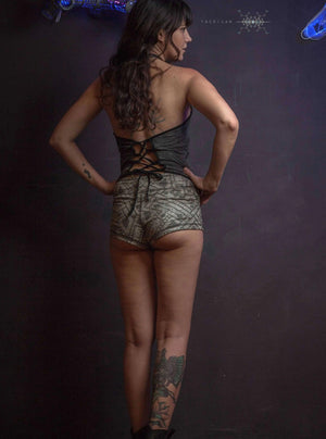 Thai Top Woman / Fake Leather - PIRATE Yacxilan Artwear