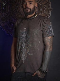 T-Shirt Men / Cotton Bamboo All over Digital Print - THUNDERSPINE Yacxilan Artwear