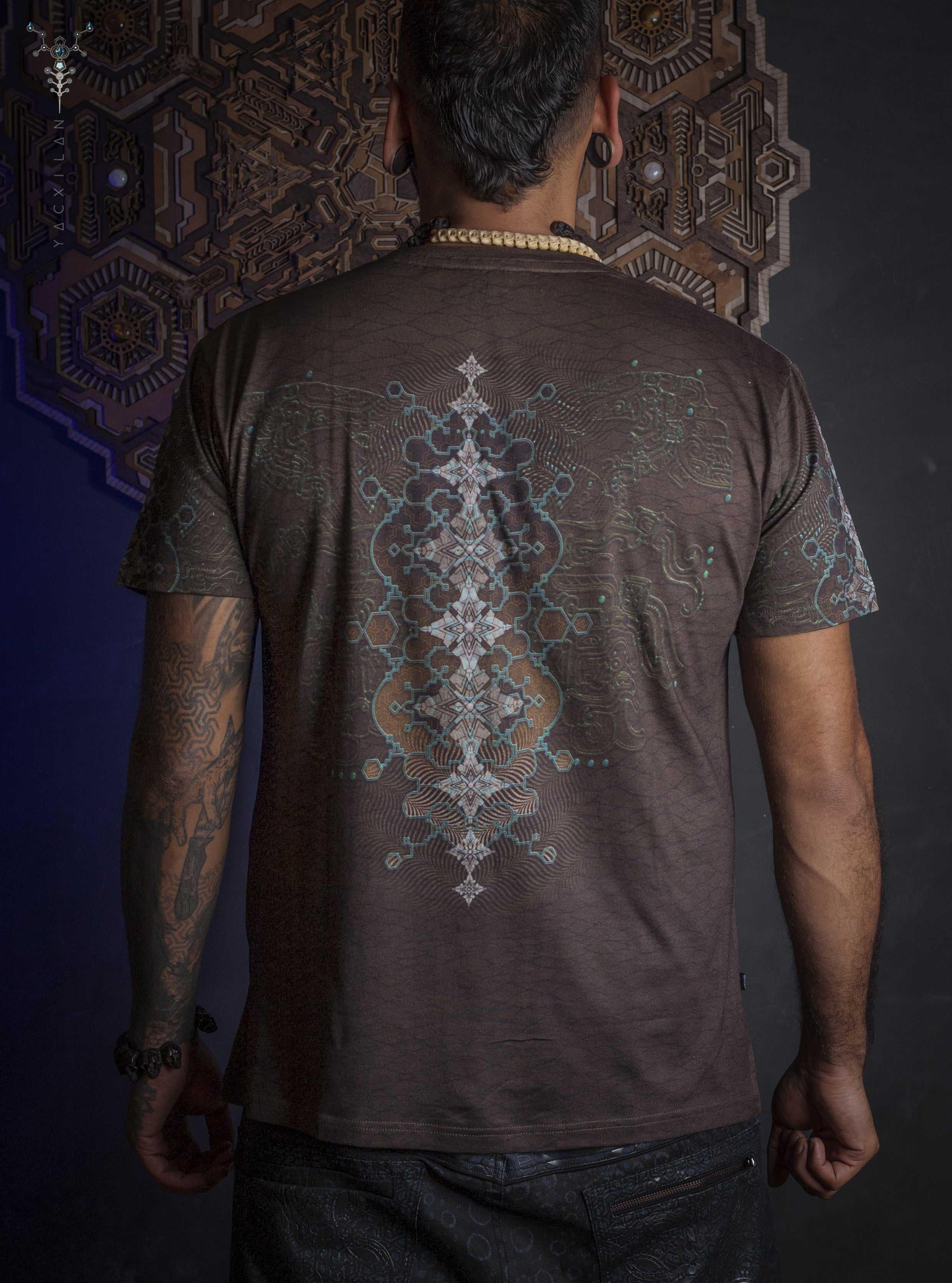 T-Shirt Men / Cotton Bamboo All over Digital Print - THUNDERSPINE Yacxilan Artwear