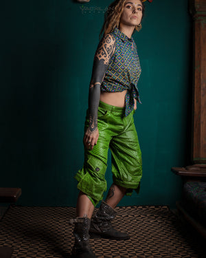 Shirt Woman Sleeveless Buttons / Bamboo Fibers - STRAWBERRY